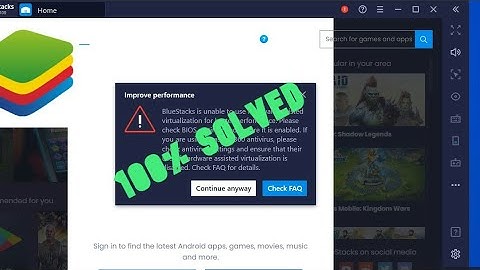 Bluestacks virtualization error || 100% solved||