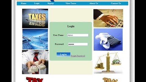 Online Tax Information System ASP.NET with VB Project