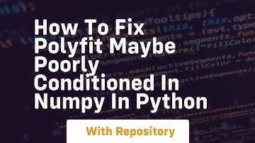 how to fix polyfit maybe poorly conditioned in numpy in python