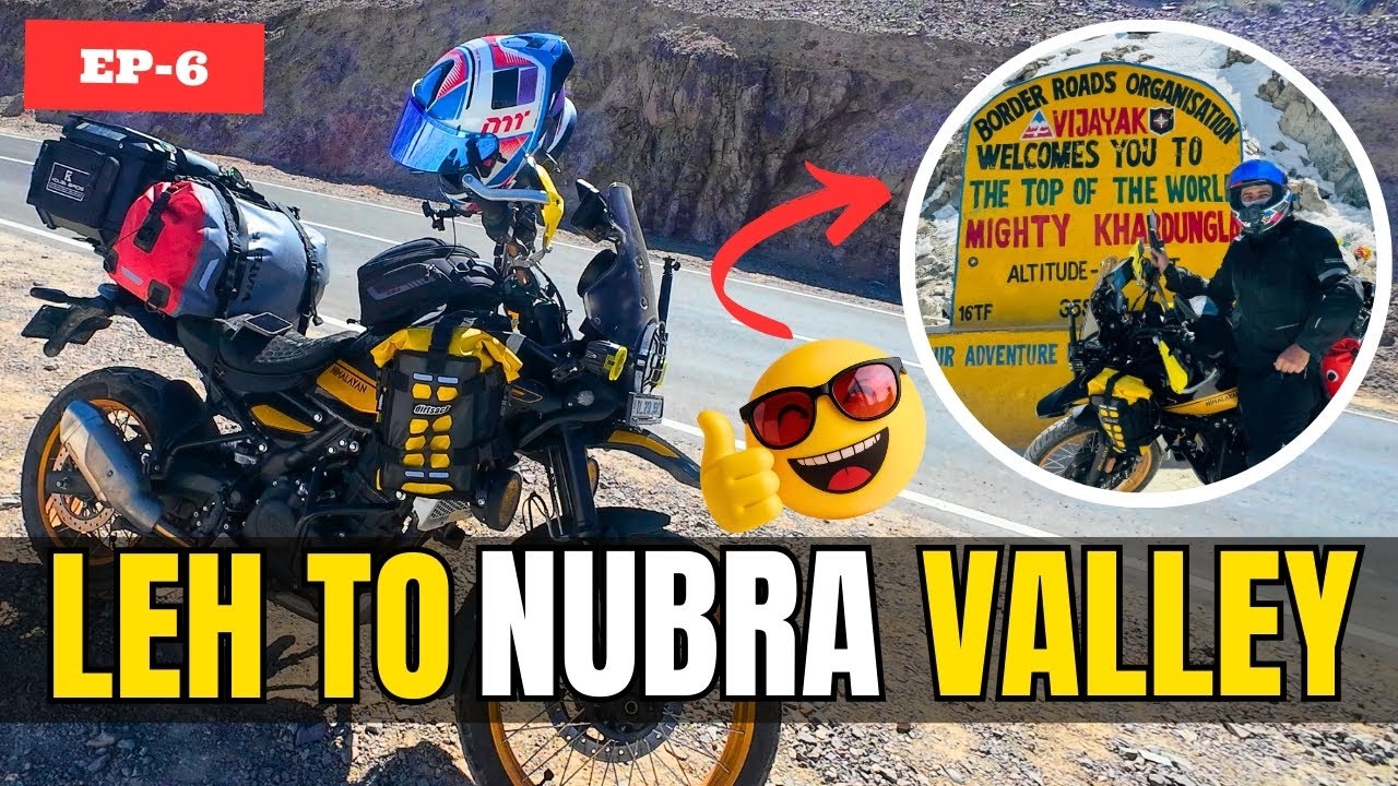 ( Ep-6 ) Leh To Nubra Valley Ride Via Khardung La Pass | Himalayan 450 POV | Solo Ladakh Ride 2025
