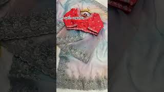 #soft satin organza# Work saree#silk blouse#embroidery#blouse #1450 freeship ml#trending #saree screenshot 3