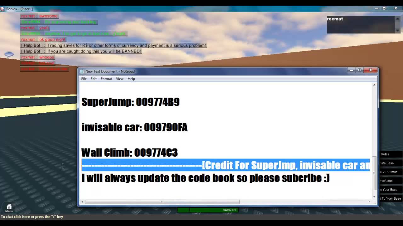 Roblox Hacking Codes And New Code Book YouTube