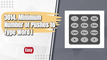 3014. Minimum Number of Pushes to Type Word I #leetcodequestionandanswers #java #coding  #coder