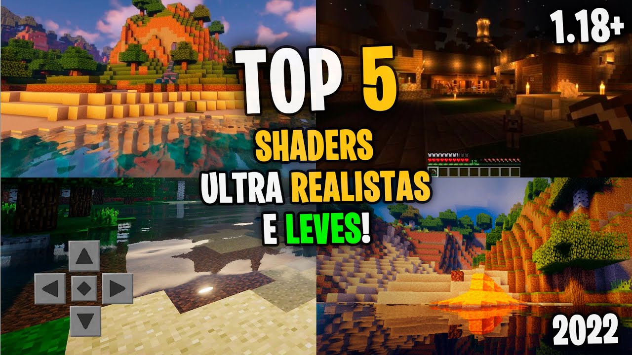 🔥🔥 Shaders LEVE E REALISTA PARA CELULAR NO Minecraft PE 1.20+❗❗❗ 