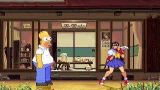 Homer Simpson vs. Street Fighter Alpha 2