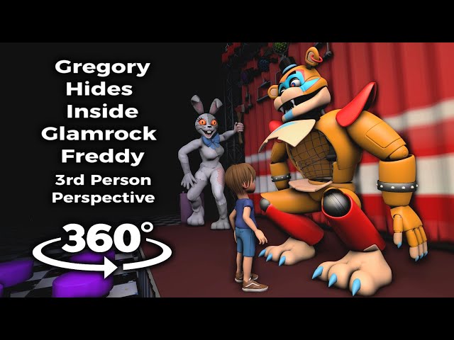 Gregory discovers Glamrock Freddy's secret! (Credit goes to