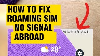 How to fix Roaming Sim no signal abroad || 27 December 2022