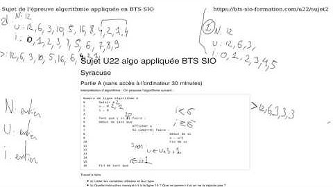 BTS SIO U22 - Syracuse (Révision) - Algorithmique appliquée