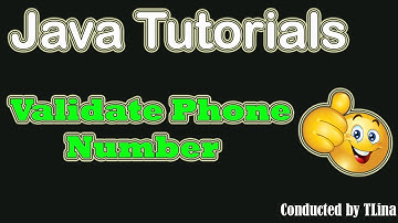 How to Validate Phone Number Using Java language | Validate Phone Number in Java