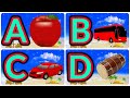 Phonics Song | A For APPLE + Yummy Fruits Apple and Bananas | KIDS SONGS and Nursery Rhymes