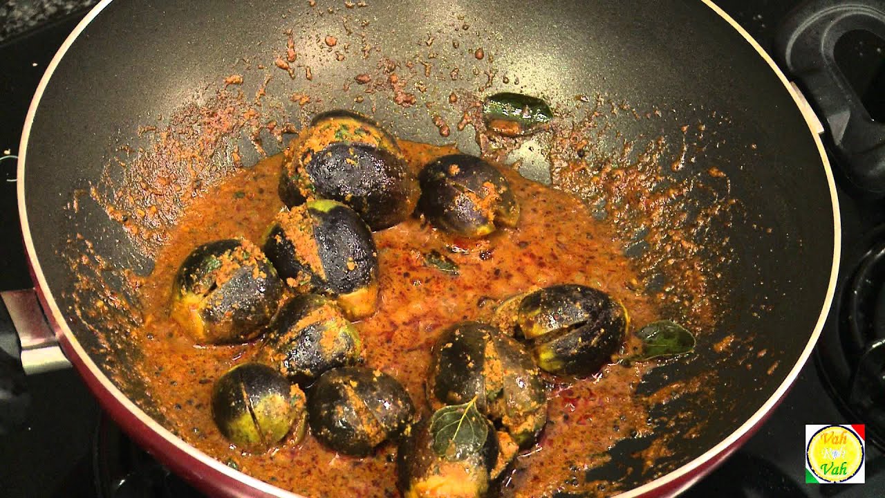 Bharli Vangi - stuffed baby eggplant  brinjals - By Vahchef @ Vahrehvah.com | Vahchef - VahRehVah