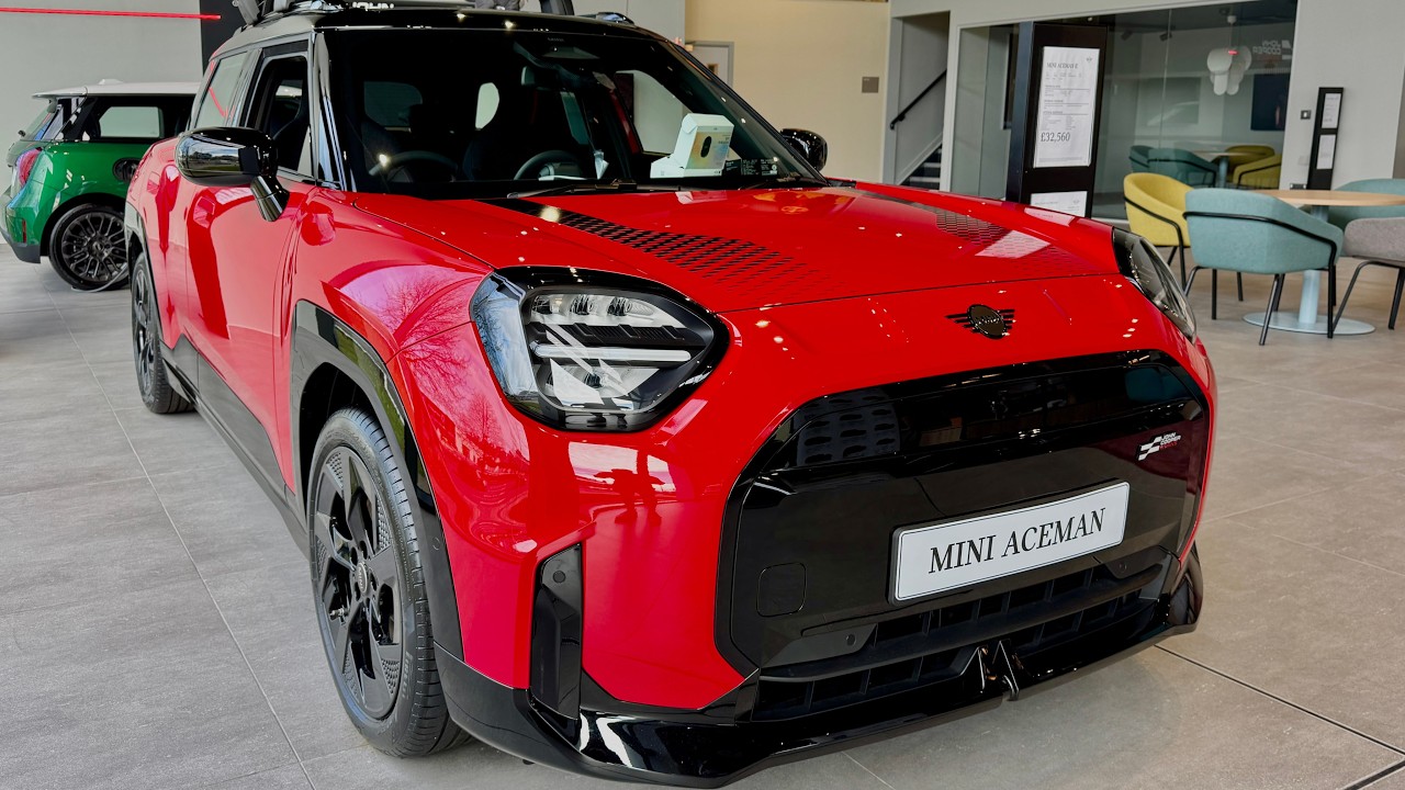 2027 Mini Aceman E in Chilli Red JCW Black | Interior and Exterior