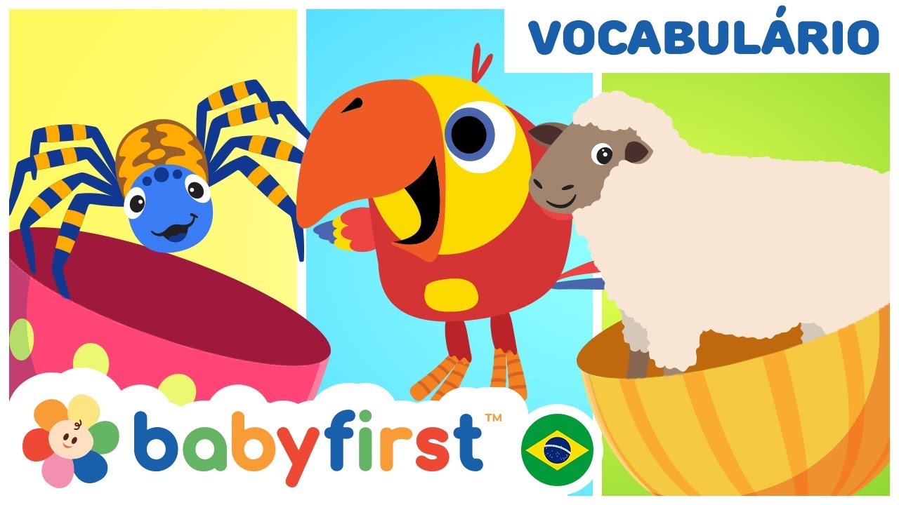 Aprenda Animais com Larry Surpresa Ovos | Desenhos Educativos para Crianças | BabyFirst Brasil