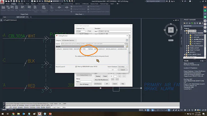 AutoCAD Electrical:  Customizing Catalogs, Symbols...