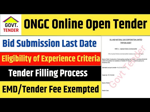 ONGC Online Open Tender।Govt Tender ko kaise bhare।ongc vender code prosses।#govt_online_open_tender