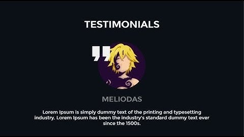 Amazing Testimonial Section Using HTML & CSS
