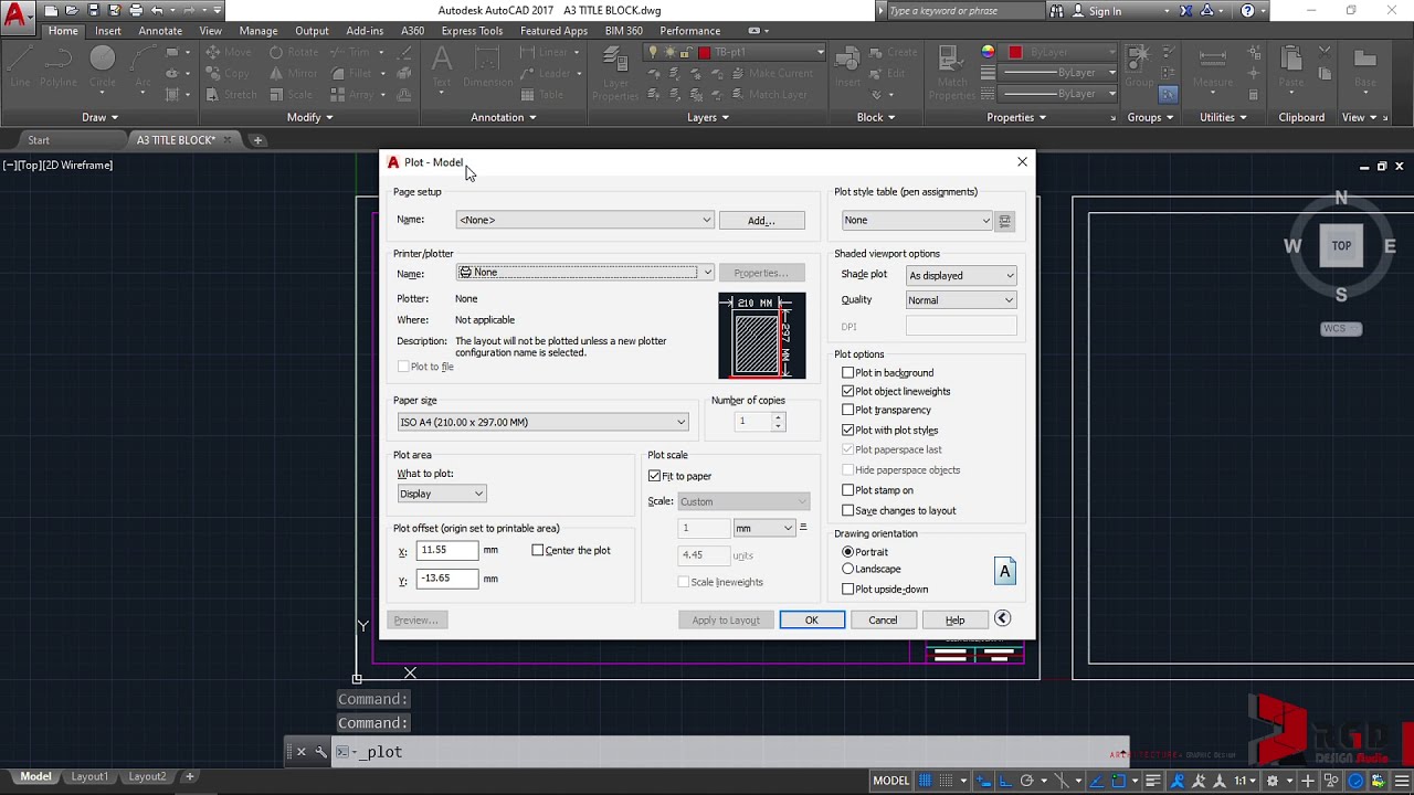 Plotting Autocad Drawings - Pt1 (Direct From Model Space)