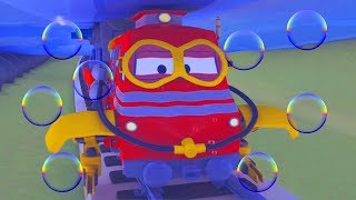 ทรอย เจ้ารถไฟ 🚄  น้ำท่วมคาร์ ซิตี้  🚄 คาร์ซิตี้ - การ์ตูนรถบรรทุกสำหรับเด็ก Train Cartoons for Kids screenshot 4