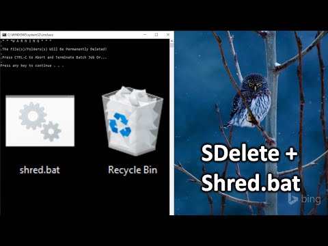 Drag and Drop Secure File Delete (SDelete + .bat file)