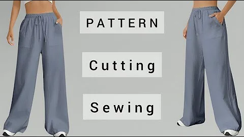 DIY Wide-Leg Pants 🧵 Easy Sewing & Pattern Making ✂️ Step-by-Step Tutorial (2025)