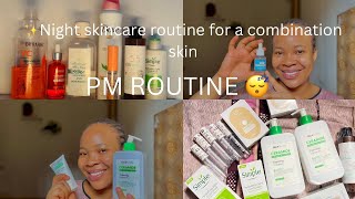 NIGHT SKINCARE ROUTINE || Night skincare routine for combination skin / Face exfoliating products