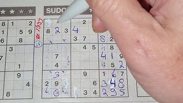 (#1999) Friday Three Stars Sudoku puzzle. Bonus Extra edition. 12-11-2020 Extra part 1 of 4