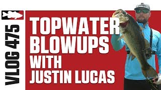 Slow Motion Topwater Blow Ups with Justin Lucas - Tackle