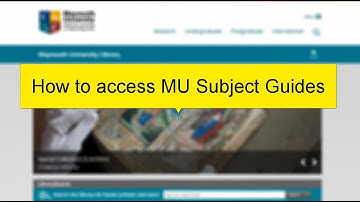 How to access Subject Guides