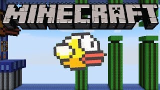 Flappy Bird in Minecraft!! - FLAP IN MINECRAFT - Mini Game
