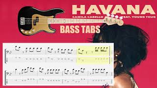 Video thumbnail of "Camila Cabello - Havana (Official Bass Tabs) By Chami's Arts"