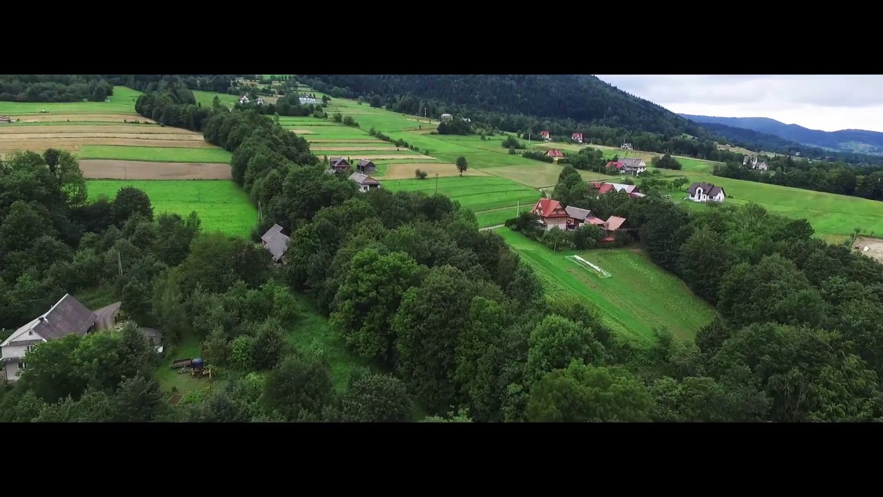 Kasinka Mała z lotu ptaka (dolna wieś).