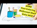 ASMR Fast Coloring Bathroom Shelf Gone Wild 😂 #asmr #art #satisfying