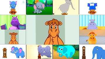 HICKORY DICKORY DOCK || 2 CAMEL, 2 HIPPO & 8 ELEPHANT || COLOR INVERSION EFFECTS || EFFECT TUTORIAL