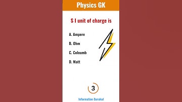 Belangrijke meerkeuzevragen over natuurkunde voor alle competitieve examens #sciencegkquiz #fysic...