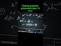 Finding quadratic polynomial class 10 ch-2 Polynomials