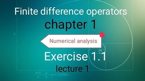 Numerical analysis Ex 1.1 (lecture 1) Ba/ Bsc 5th sem
