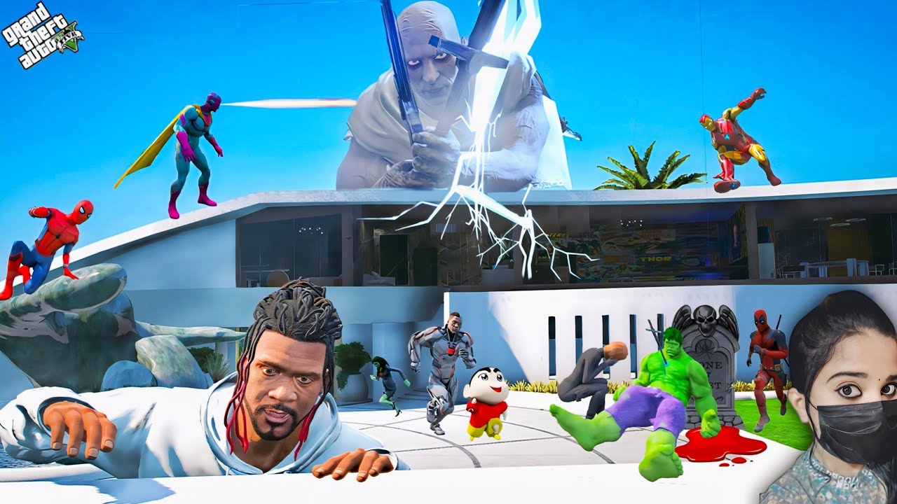 Hulk's Last Laugh: Can Franklin Shinchan & Superheroes Escape - GTA 5