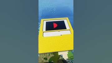 I build a Biggest Golden Play Button 🤯 #minecraft #shorts