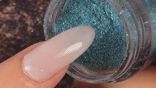 Glitter Chevron French Manicure by DIY Dipping Powder