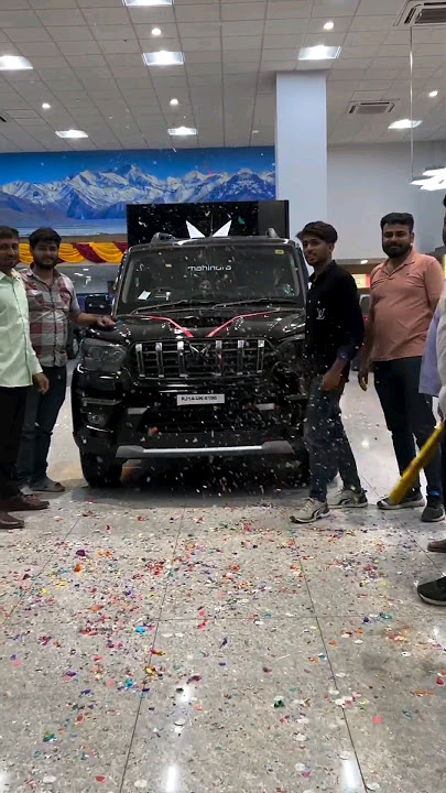 NEW SCORPIO CLASSIC S11 DELIVERY  ✅🎁🎉🥳#blackscorpio #mahindrascorpios11 #shorts #motivation #bapuji
