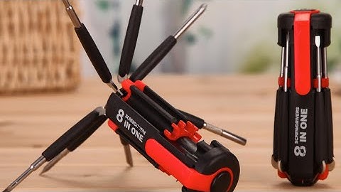CAR SUPPLIES 8 IN 1 SCREWDRIVER WITH LED FLASHLIGHT @shopatronics
