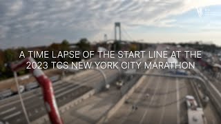 Start Line 4K Time Lapse At the 2023 TCS New York City Marathon