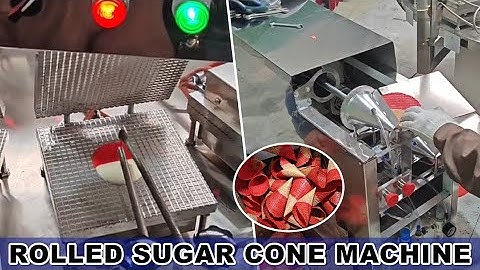 Rolled Sugar Cone Machine|Semi-Automatic Crispy Ice Cream Cone Making Machine|Waffle Cone Maker