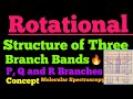 rotational structure of three branch bands
