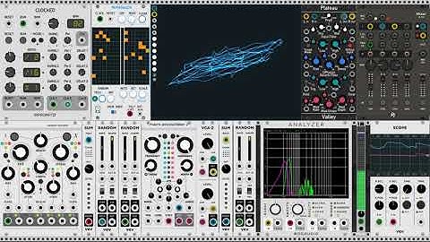 Drone Modular in VCV Rack : Mutable Instruments Plaits, Marbles