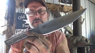 Blacksmithing - Forging A Chefs Knife From A Pipe Wrench Jaw - Full Version