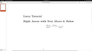 LaTeX Tutorial for Beginners | Right Arrow with Text Above and Below