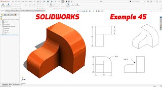 SolidWorks Tutorial – Example 45 | Simple 3D Modeling for Beginners
