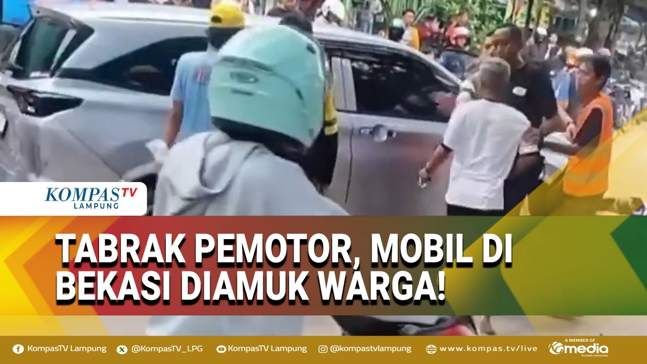 Mobil di Bekasi Diamuk Warga Usai Tabrak Sejumlah Pengendara Motor