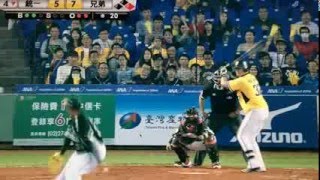 20160401【中職例行賽】四局下半大師兄林智勝單場雙響砲～兄弟vs統一